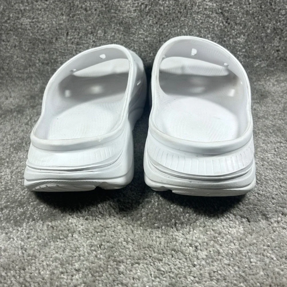 Hoka Ora Recovery Slide 3 White Cushioned Athletic Sandals Unisex Men 7 Women 9